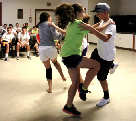 Campers learn traditional dances at Udaleku in Elko. (Lisa Corcostegui)