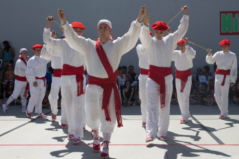 Bakersfield's dancers perform the  ezpata dantza. 