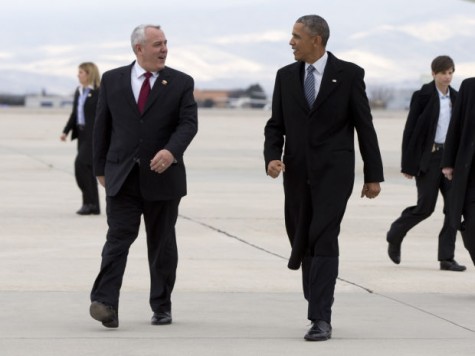 Pres. Obama and Boise Mayor Dave Bieter. AP Photo/Carolyn Kaster