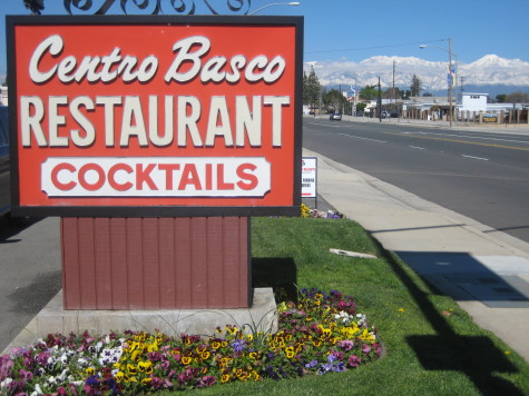 Snow behind Centro Basco in Chino, Calif.